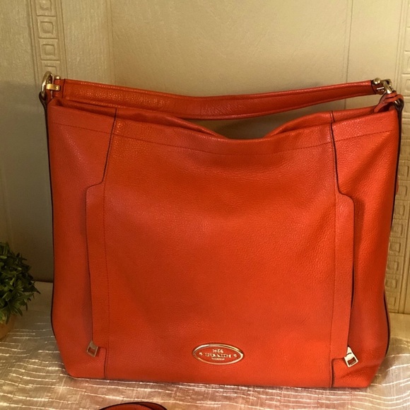Coach Handbags - Coach Scout Hobo pebble leather orange Tote